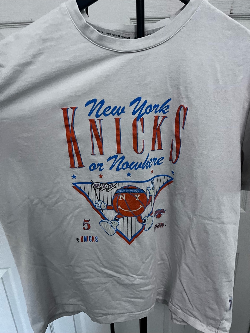 New York or Nowhere x Knicks Short Sleeve Graphic Tee - White